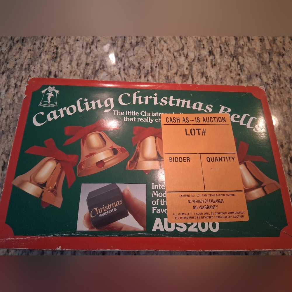 Vintage Ye Merrie Minstrel Caroling Christmas Bells 12 Musical 25 Songs Tested